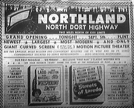 Northland Drive-In Theatre - Old Ad From Gary Flinn (newer photo)